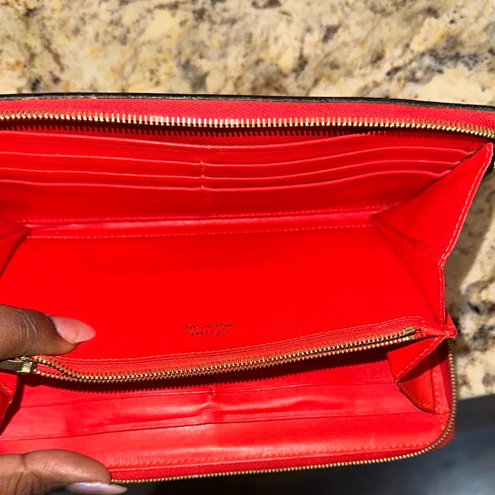 Celine Red Leather Wallet - Picture 7 of 10